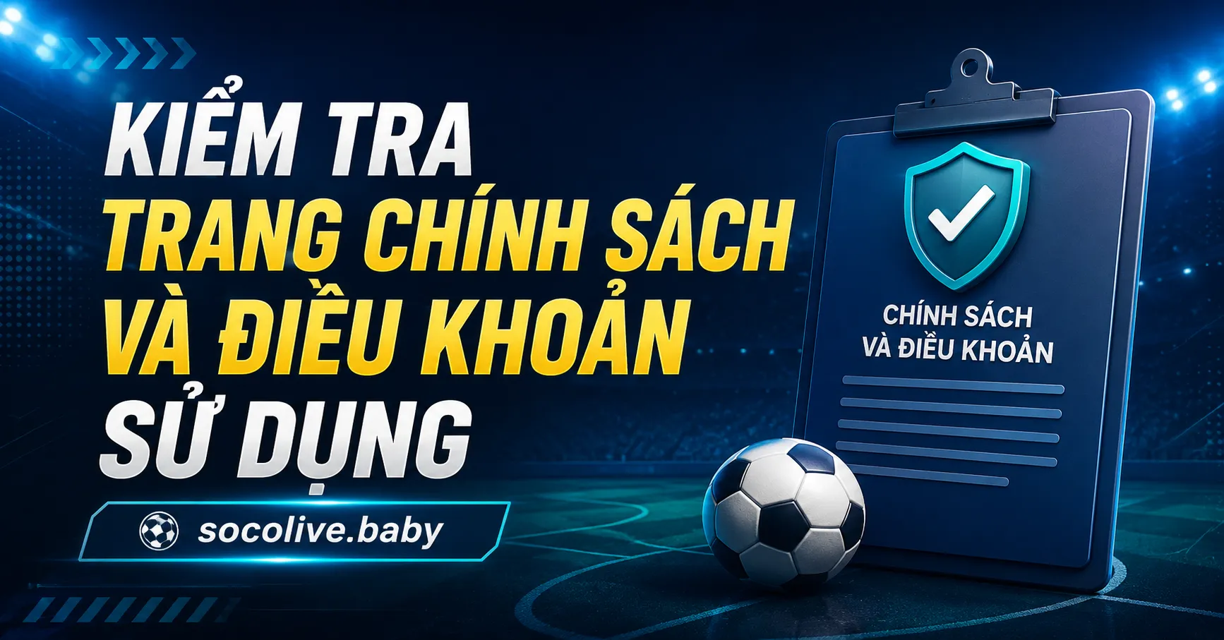 Kiểm tra trang chính sách và điều khoản sử dụng